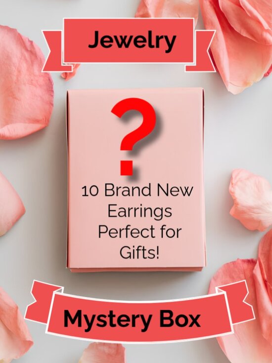 Handmade Jewelry - Mystery Bundle Box of 10 Brand New Earrings NWT Gift Lot Present For Women Her